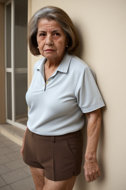 Tunisian elderly female with  brown hair