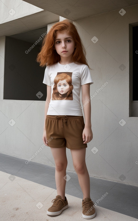 Iranian child girl with  ginger hair