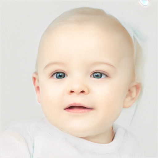 Neutral white child female with short  brown hair and blue eyes