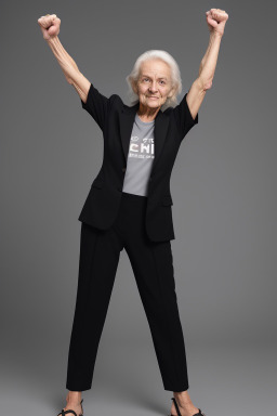 Austrian elderly female with  black hair