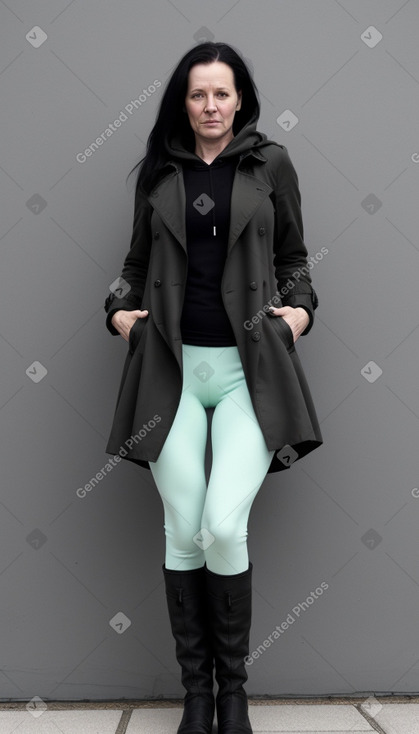 Icelandic 45 years female with  black hair