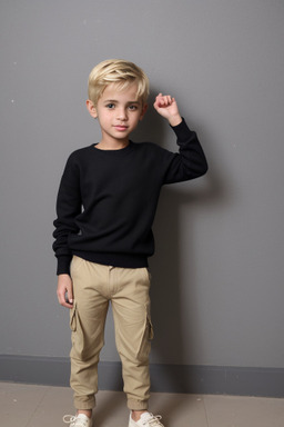 Algerian child boy with  blonde hair