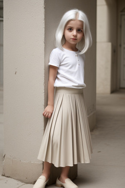 Georgian child female with  white hair