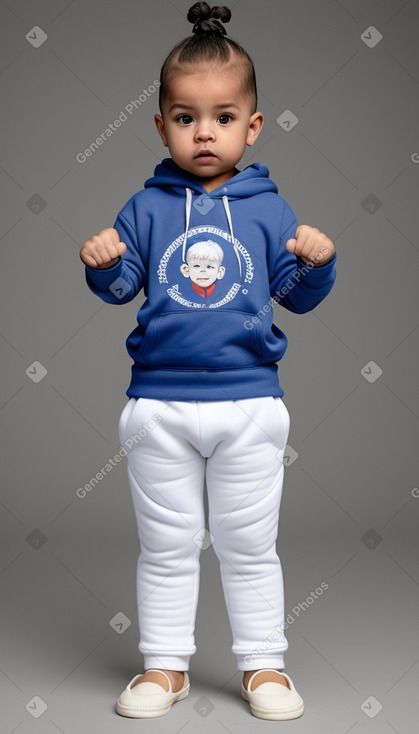 Panamanian infant boy with  white hair