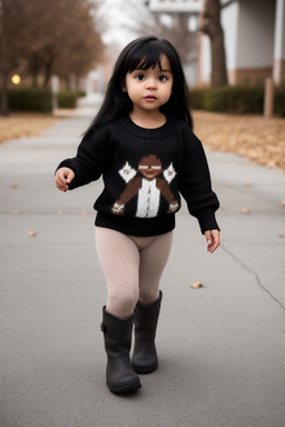 Infant girl with  black hair