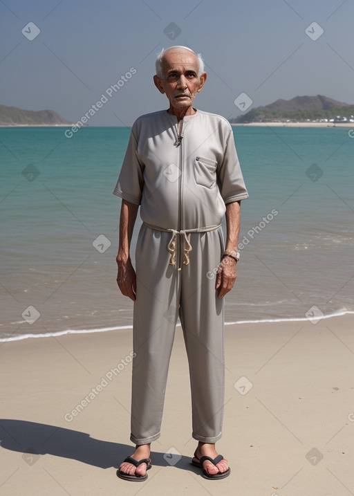 Omani elderly male with  gray hair