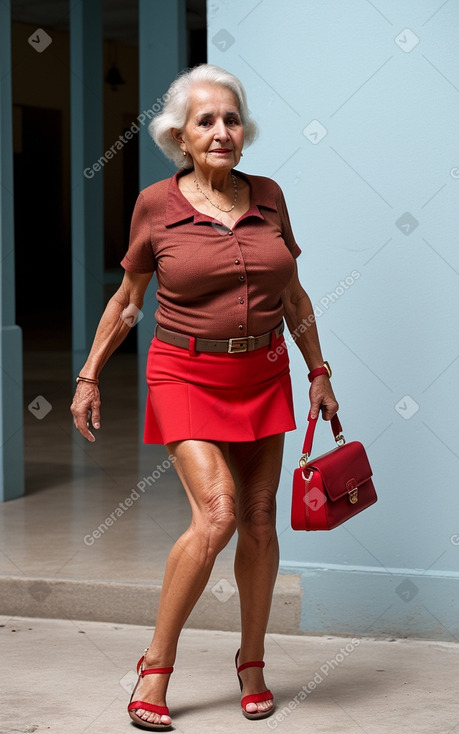 Cuban elderly female with  brown hair