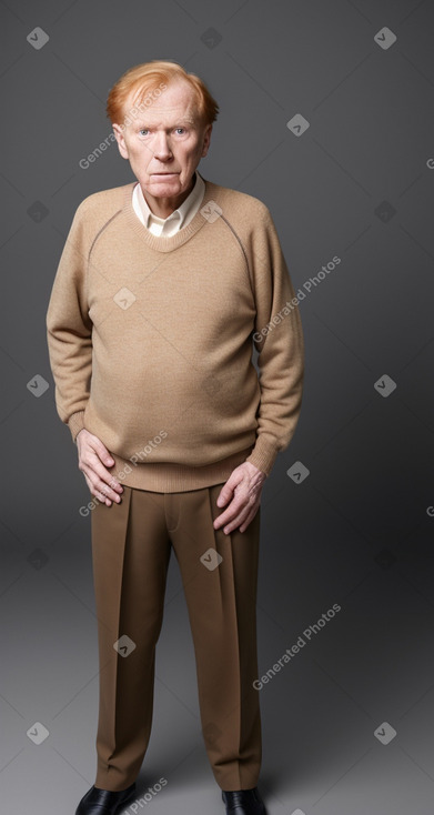 Belgian elderly male with  ginger hair