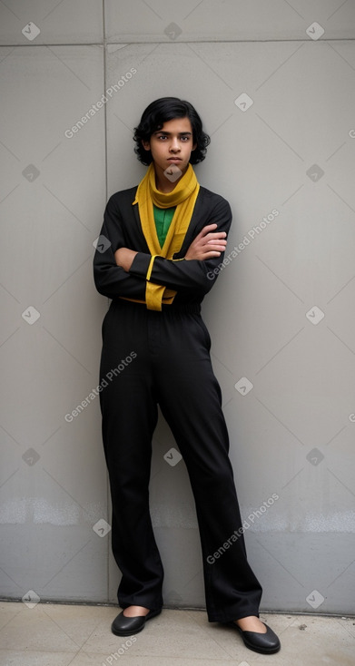 Brazilian teenager boy with  black hair