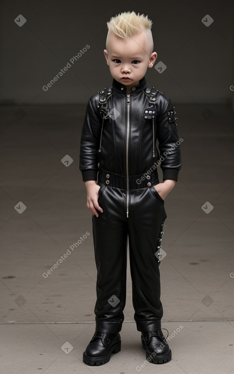 Taiwanese infant boy with  blonde hair