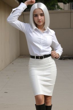 Algerian teenager girl with  white hair