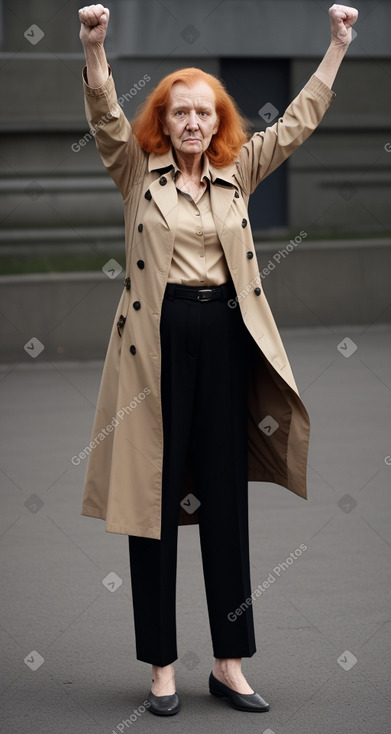 Czech elderly female with  ginger hair