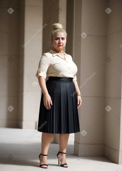 Syrian middle-aged female with  blonde hair