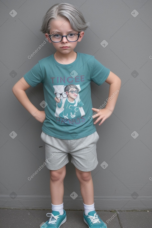 Dutch child boy with  gray hair