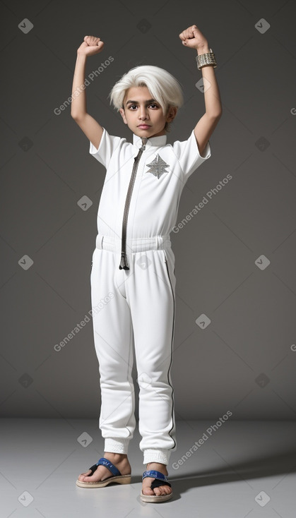 Kuwaiti child boy with  white hair