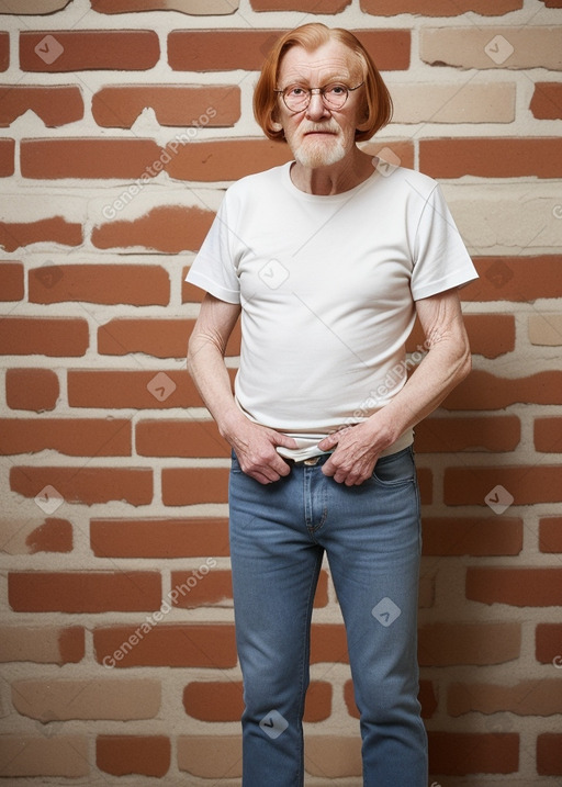 Danish elderly male with  ginger hair