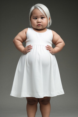 Filipino infant girl with  white hair