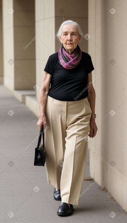 Irish elderly female with  black hair