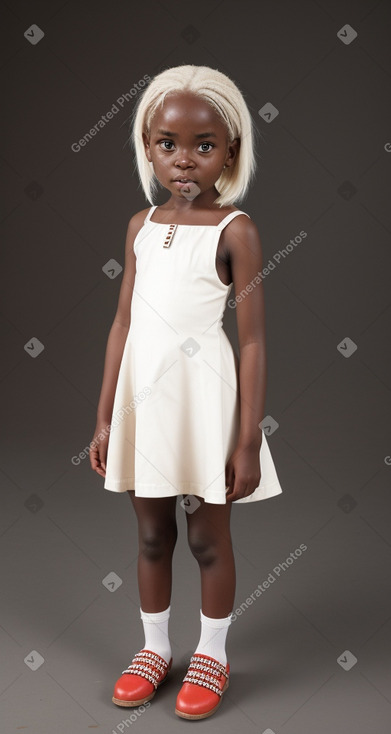 Kenyan child girl with  white hair