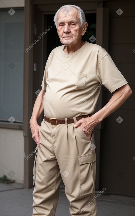 Latvian elderly male with  brown hair