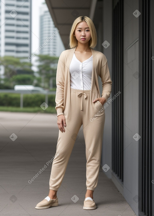 Singaporean adult female with  blonde hair