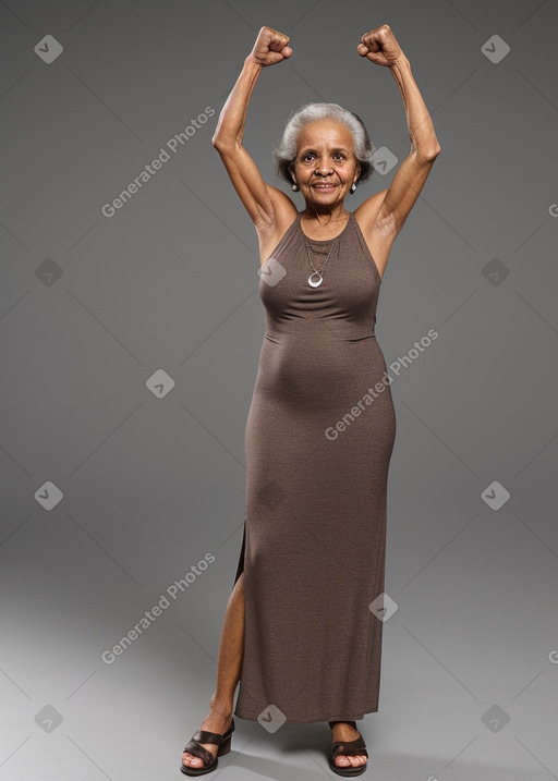 Dominican elderly female with  brown hair