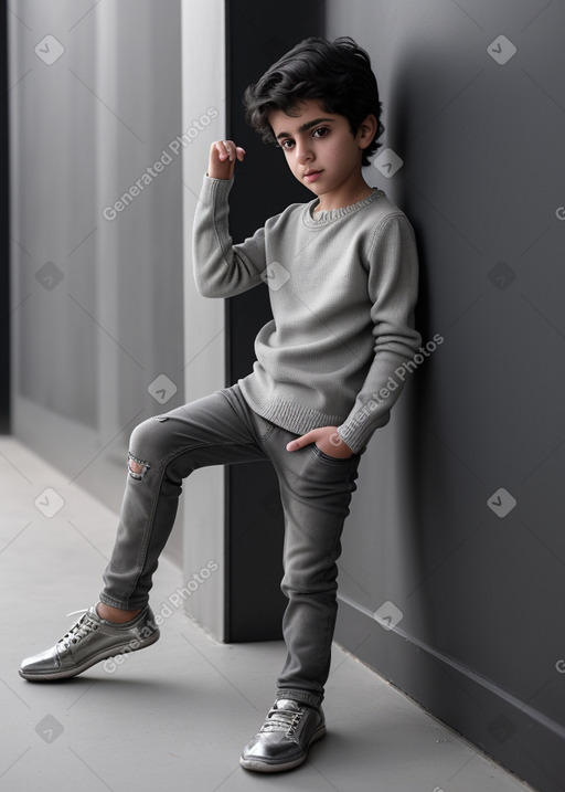 Iranian child boy with  gray hair