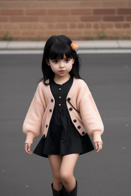 Child girl with  black hair