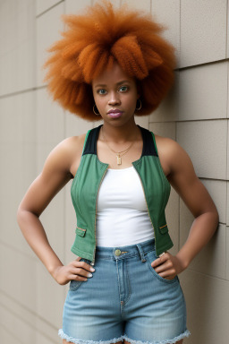 African american adult female with  ginger hair