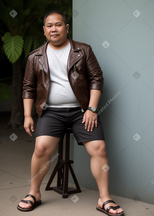 Indonesian 45 years male with  brown hair