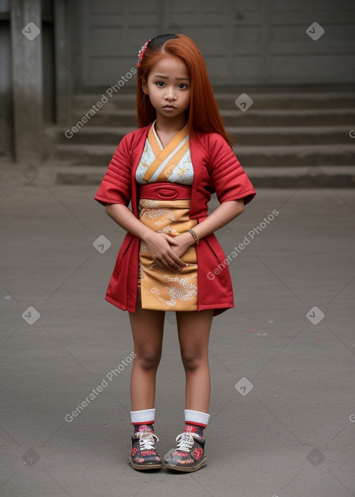 Nepalese child female with  ginger hair