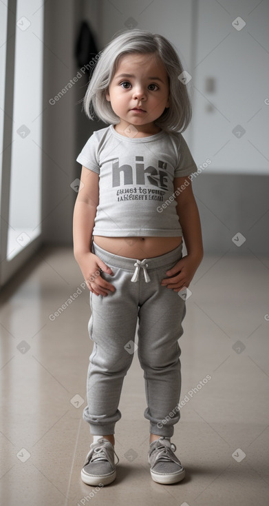 Spanish infant girl with  gray hair