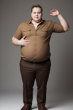 Estonian young adult male with  brown hair