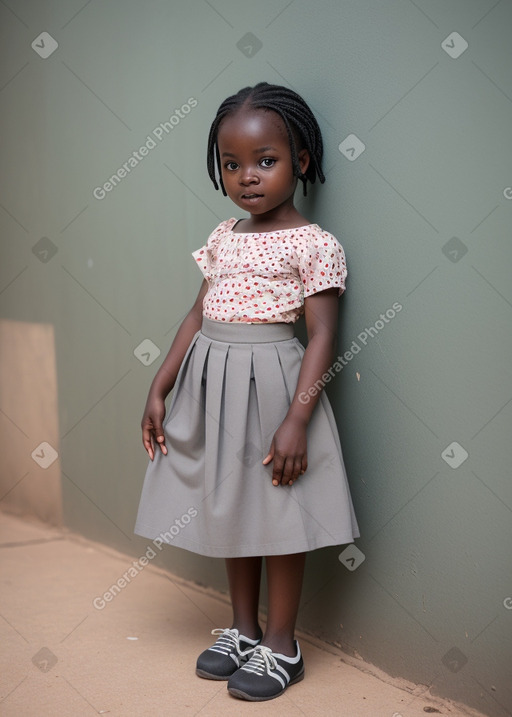 Zambian infant girl with  gray hair