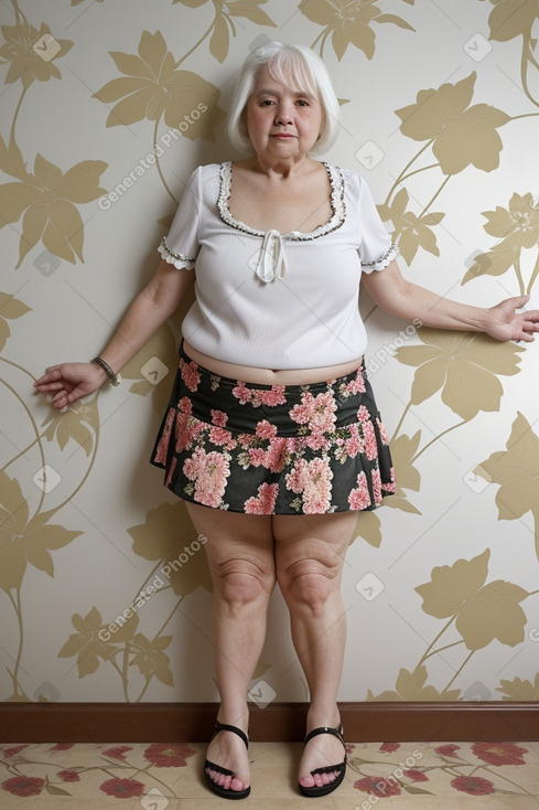 Argentine elderly female with  white hair