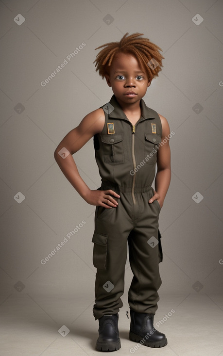 African american child male with  ginger hair