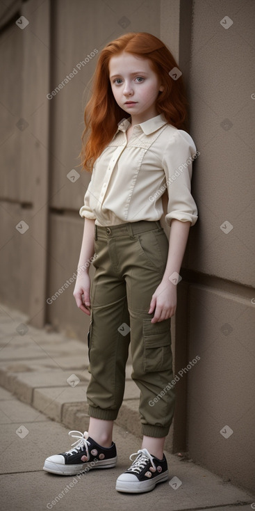 Georgian child girl with  ginger hair