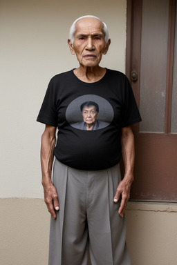 Bolivian elderly male with  black hair