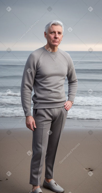 Lithuanian adult non-binary with  gray hair