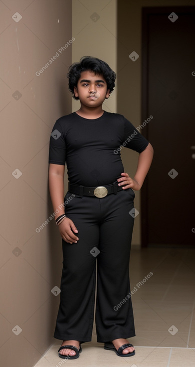 Omani teenager boy with  black hair