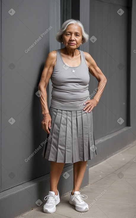 Elderly female with  gray hair