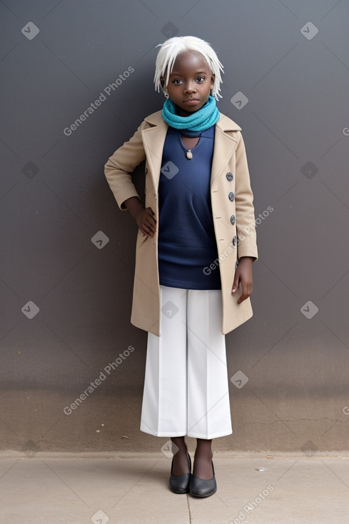 Togolese child girl with  white hair