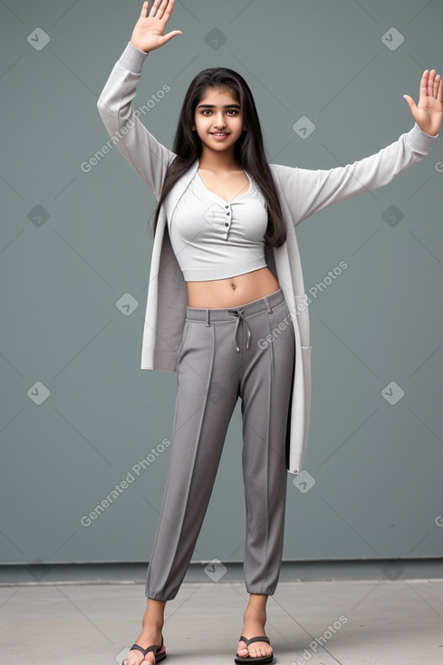 Qatari teenager girl with  gray hair