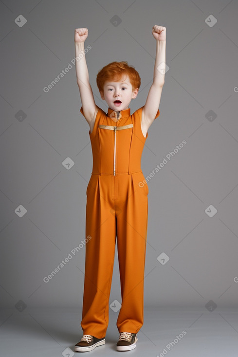 Korean child male with  ginger hair