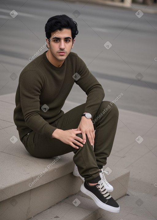 Jordanian adult male with  black hair