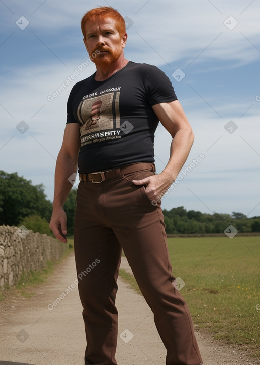 Mexican middle-aged male with  ginger hair