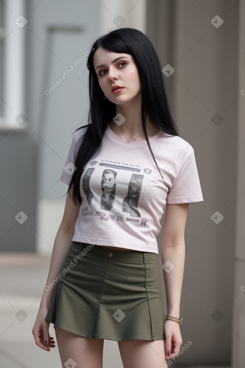 Russian adult female with  black hair