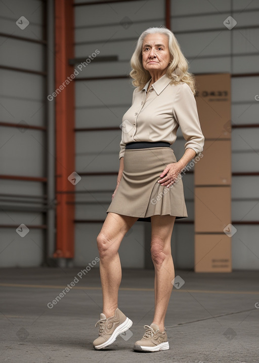 Chilean elderly female with  blonde hair