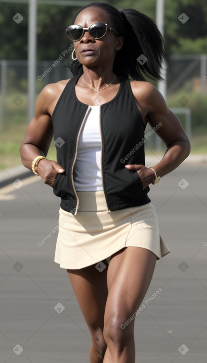 Zimbabwean middle-aged female with  black hair