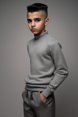 Qatari teenager boy with  gray hair